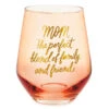 Hallmark Mom, The Perfect Blend Stemless Wine Glass 14 Oz. -Fashion Accessories Store 0001BRW3213