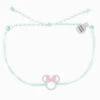 Disney Pura Vida Winter Fresh String Cord Bracelet With Silver Minnie Head Charm -Fashion Accessories Store 10 BRPK1502 WINF