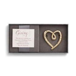 Gold Heart Giving Pin By Demdaco Giving Collection
