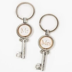 Always And Forever Mr. And Mrs. Keychains Set Of 2