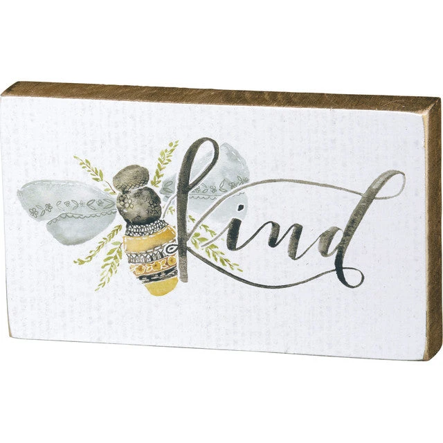Block Sign - Bee Kind 3 Block Sign - Bee Kind
