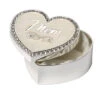 Rhinestone Ivory Enamel Mom Keepsake Heart Box -Fashion Accessories Store 13988