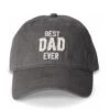 Best Dad Ever Dark Gray Adjustable Hat -Fashion Accessories Store 14247