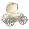 Jeweled Silver Pumpkin Carriage Keepsake Trinket Box -Fashion Accessories Store 19763