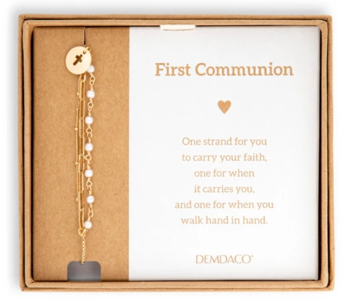 Tender Blessings First Communion Bracelet 3 Strands