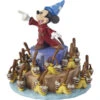Disney Showcase Fantasia "Dream A Fantastic Dream" Mickey The Sorcerer With Dancing Brooms Rotating Musical Plays Sorcerer's Apprentice -Fashion Accessories Store 202706