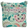 Vera Bradley Vera Bradley Iconic Triple Zip Hipster In Mint Flowers -Fashion Accessories Store 23849 N33