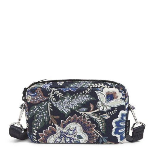 Vera Bradley RFID All In One Crossbody Bag In Java Navy Camo