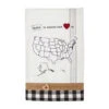 Home Is Where The Heart Is Cotton Hand Towel With Wood Button Lapel Pin -Fashion Accessories Store 41500244