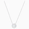 Swarovski Sparkling Dance Round Necklace White -Fashion Accessories Store 5286137