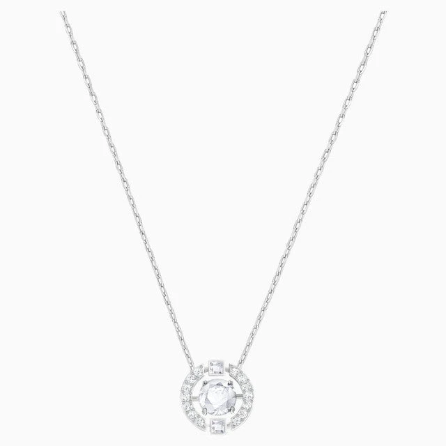 Swarovski Sparkling Dance Round Necklace White 3 Swarovski Sparkling Dance Round Necklace White