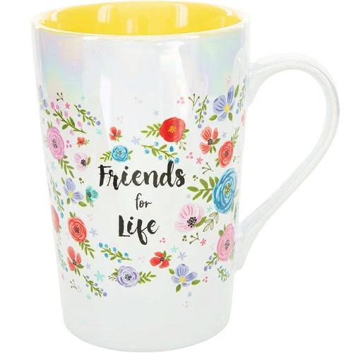 Friends For Life Iridescent Latte Mug 15 Oz. 3 Friends For Life Iridescent Latte Mug 15 Oz.