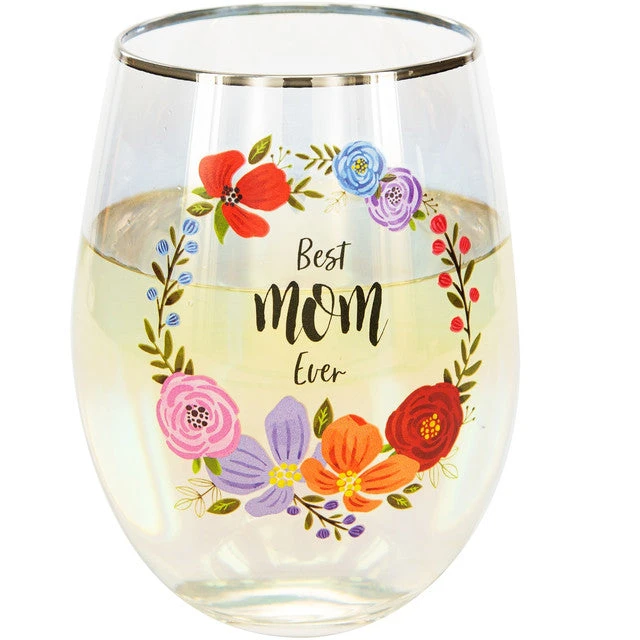 Best Mom Ever Stemless Wine Glass 18 Oz. 3 Best Mom Ever Stemless Wine Glass 18 Oz.