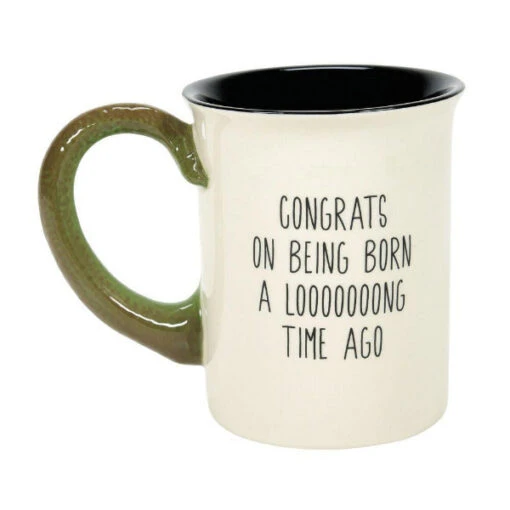 Happy Birthday To You Old Dinosaur Sculpted T-Rex Mug - Image 2