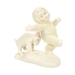 Snowbaby And Goat Kick In The Butt Figurine