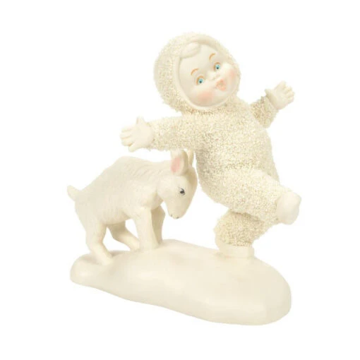 Snowbaby And Goat Kick In The Butt Figurine