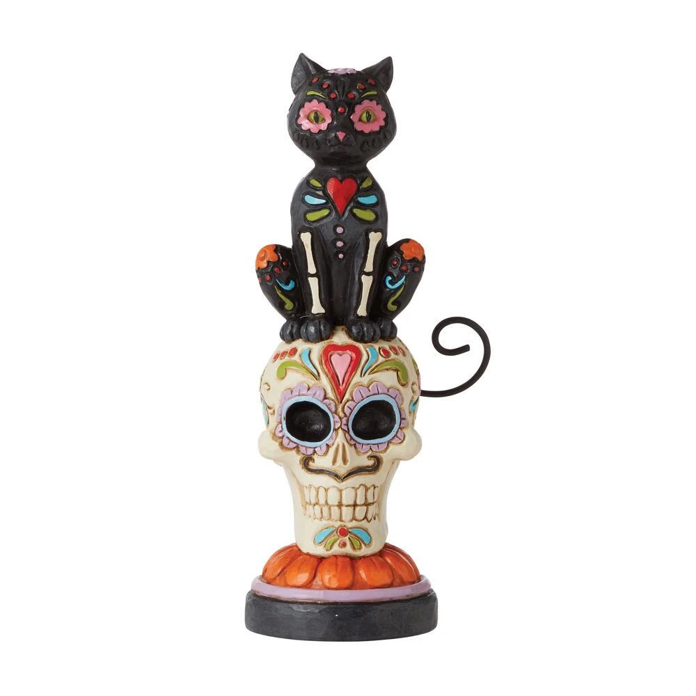 Jim Shore Day Of The Dead Black Cat And Skull Figurine 3 Jim Shore Day Of The Dead Black Cat And Skull Figurine