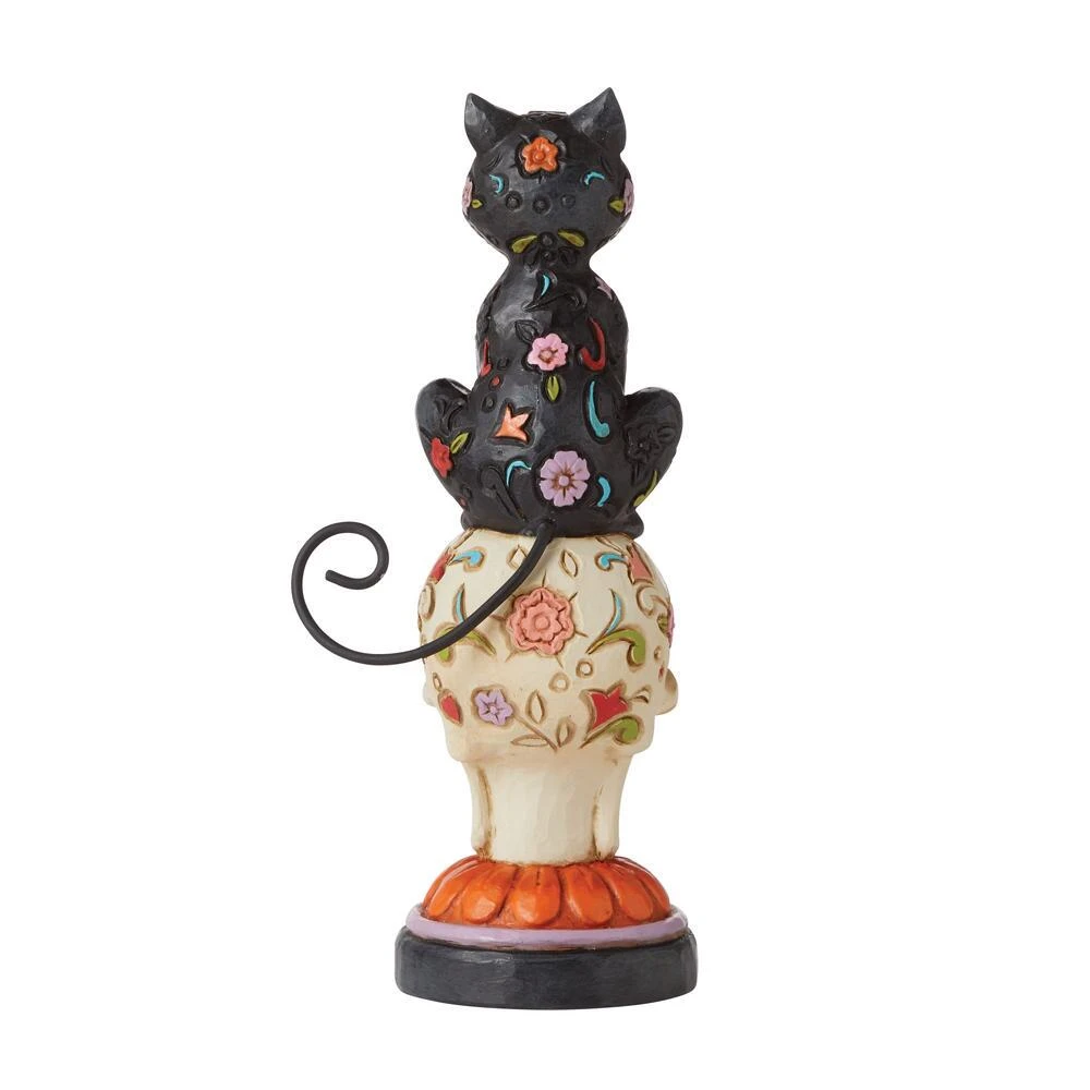 Jim Shore Day Of The Dead Black Cat And Skull Figurine 4 Jim Shore Day Of The Dead Black Cat And Skull Figurine - Image 2