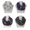 Holiday Theme Santa Reindeer Snowman Gingerbreadman Infiniity Scarf -Fashion Accessories Store 68366 F
