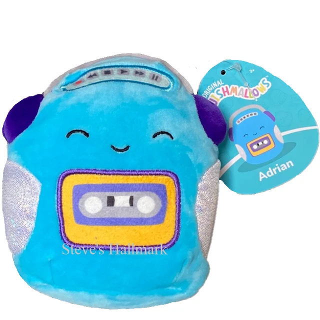 Squishmallow Adrian The Cassette Player Tech Squad 8" Stuffed Plush By Kelly Toy 3 Squishmallow Adrian The Cassette Player Tech Squad 8" Stuffed Plush By Kelly Toy