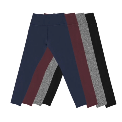 Britt's Knits® Basics Seamless Fleece-Lined Leggings In Black, Burgundy Red, Gray, And Navy - Image 2