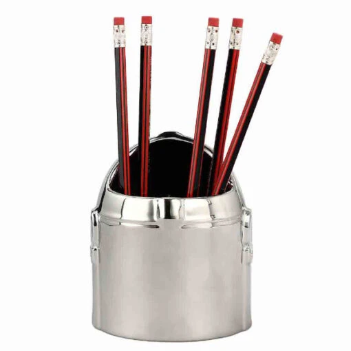 Star Wars The Mandalorian Din Djarin's Chrome Helmet Pen Cup Holder - Image 2