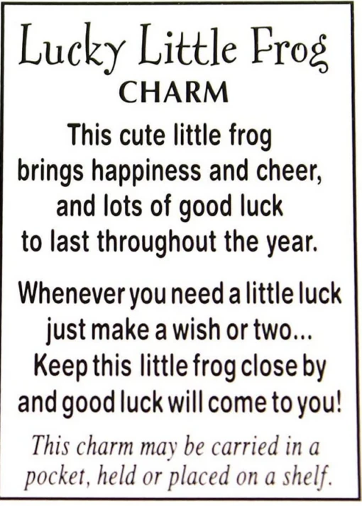 Lucky Little Frog Pocket Token Charm - Image 2