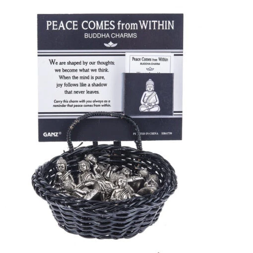 Peace Comes From Within Buddha Token Charm - Image 2