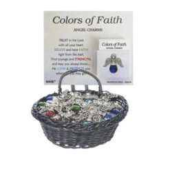 Colors Of Faith Angel With Colored Glass Pocket Token Charm -Fashion Accessories Store ER64796 3