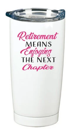 Retire Inspire Dream Indulge 30 Oz Stainless Steel White Travel Tumbler