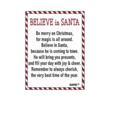 Believe In Santa With Eye Glasses Mini Token Charm -Fashion Accessories Store EX32826 3