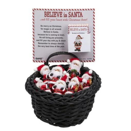 Believe In Santa With Eye Glasses Mini Token Charm - Image 2