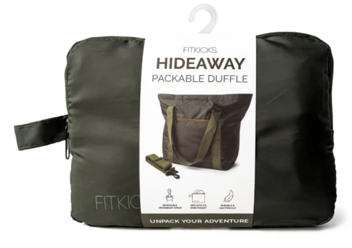 FITKICKS® Hideaway Foldable Packable Duffle Bag For Travel - Image 2