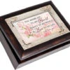 Joy I Love You Burlwood Italian Style Music Box Plays You Light Up My Life -Fashion Accessories Store IMB206