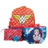 Wonder Woman 5-Piece Backpack Set With Insulated Lunch Bag, Waterbottle, Star-Shaped Ice Pack, And Zippered Utility Case -Fashion Accessories Store K58M87DCO00PP00