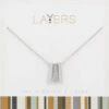 Silver Trio Bar Layers Necklace -Fashion Accessories Store LAY 507S
