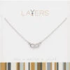 Silver Links Layers Necklace -Fashion Accessories Store LAY 523S