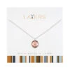 Silver Circle Pink Rose Layers Necklace -Fashion Accessories Store LAY 569S bd0a95ae c626 4796 a193 494752612517