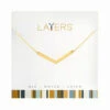 Gold Wide "V" Layers Necklace -Fashion Accessories Store LAY 83G