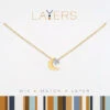 Gold Two-Tone Moon & Star Layers Necklace -Fashion Accessories Store Lay 157G 3f5a2022 76eb 474e b0af b638d1641446