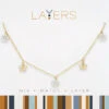 Gold Mini CZ Flower Dangle Layers Necklace -Fashion Accessories Store Lay 159G 5af090e0 b3f6 42ea 9d0d 6ac5b652c50e