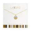 Gold Circle Granite Layers Necklace -Fashion Accessories Store Lay 91G