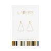 Gold Triangle & Pearl Dangle Layers Earrings 2 Gold Triangle & Pearl Dangle Layers Earrings -Fashion Accessories Store Lay Ear18 G