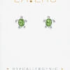 Silver Chrysolite Turtle Stud Layers Earrings 1 Silver Chrysolite Turtle Stud Layers Earrings -Fashion Accessories Store Lay Ear554 S