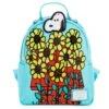 Loungefly Peanuts Snoopy Floral Mini Backpack -Fashion Accessories Store Loungefly Peanuts Snoopy and Sunflowers Mini Backpack PNBK0015 01
