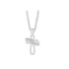 Rounded Cross Silver Tone Necklace 2 Rounded Cross Silver Tone Necklace -Fashion Accessories Store NCRS HAN