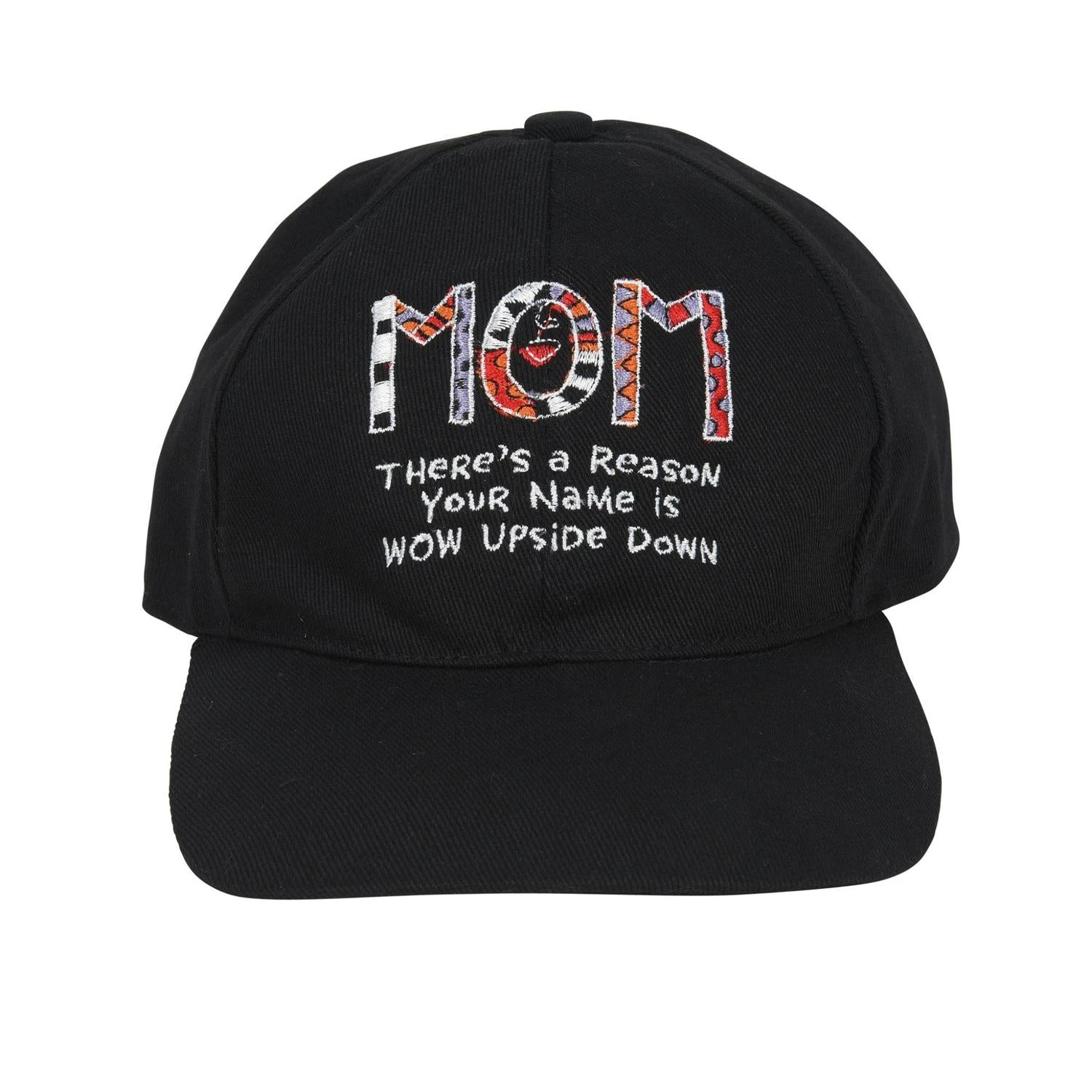Mom Is WOW Upside Down Embroidered Baseball Cap Hat 3 Mom Is WOW Upside Down Embroidered Baseball Cap Hat