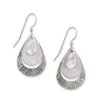 Silver Forest Earrings Silver Triple Layer Teardrops -Fashion Accessories Store NE 0501