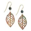 Silver Forest Earrings Gold Leaf Fall Colors 1 Silver Forest Earrings Gold Leaf Fall Colors -Fashion Accessories Store NE 0677