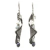 Silver Forest Metal Wrap Linear Bead Earrings